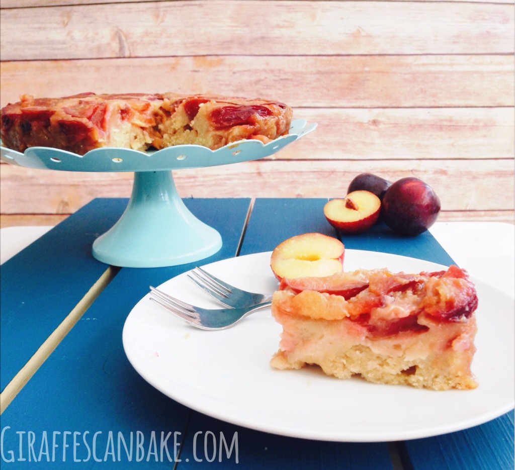 Plum and Ginger Upside Down Cake
