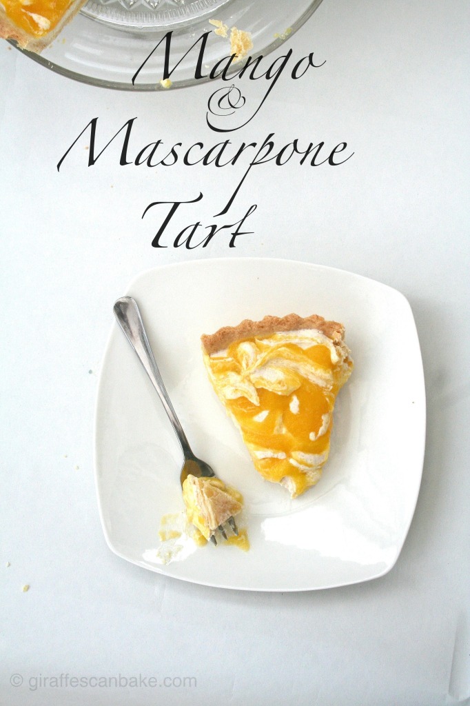 Mango mascarpone tart