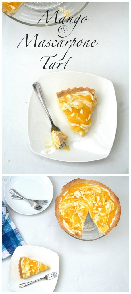 Mango mascarpone tart