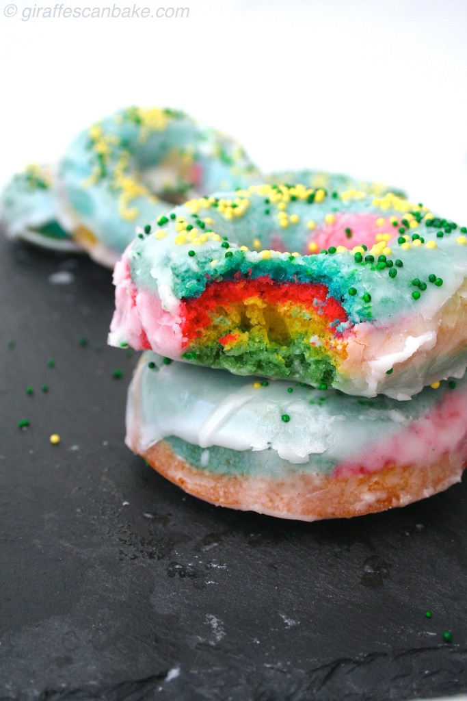 Baked Rainbow Donuts