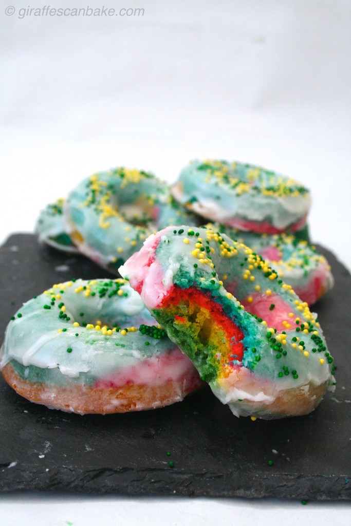 Baked Rainbow Donuts