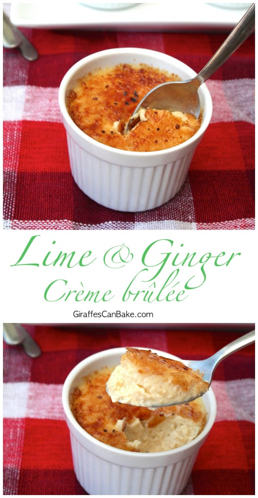 Lime and Ginger crème brûlée
