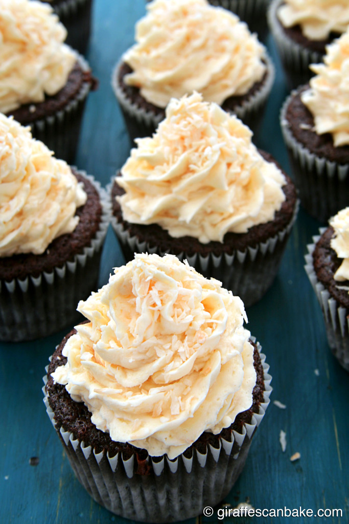 Chocolate Coconut Cupcakes - a Bounty/Mound bar in cupcake form!