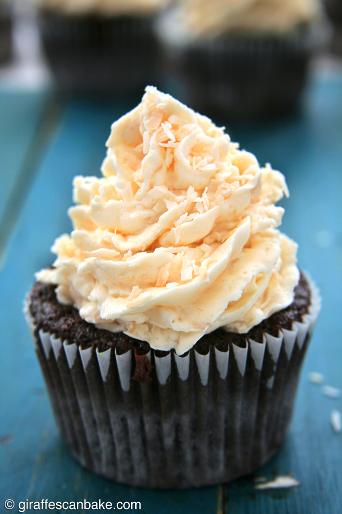 Chocolate Coconut Cupcakes - a Bounty/Mound bar in cupcake form!
