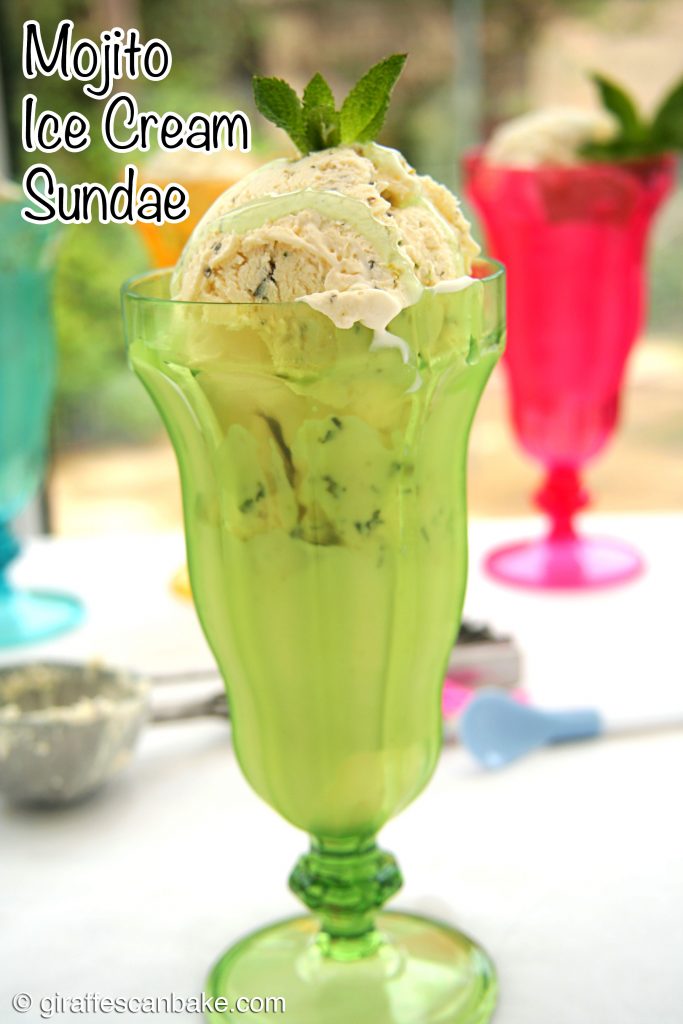 Mojito Ice Cream Sundae by Giraffes Can Bake - Homemade 