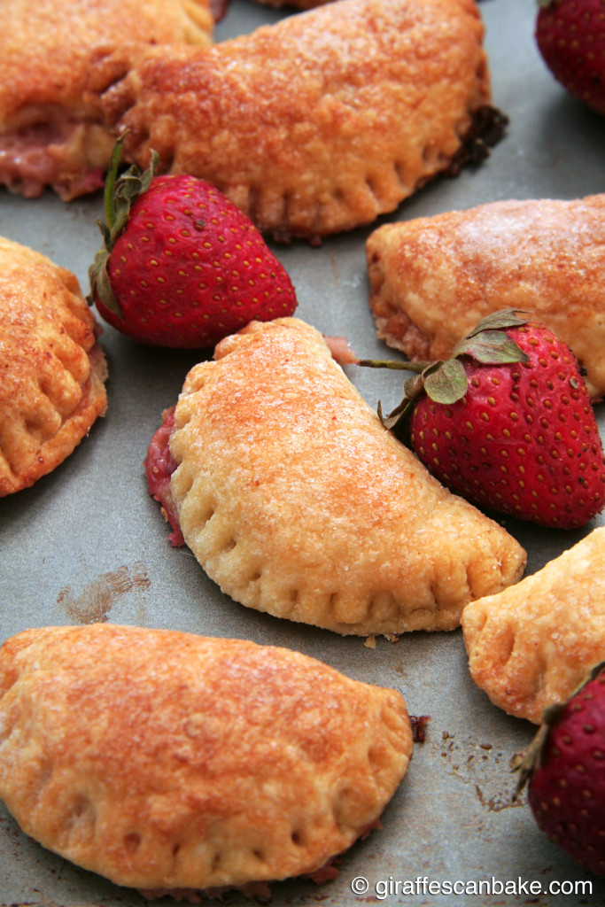 Strawberry Chili Cheesecake Empanadas by Giraffes Can Bake - buttery, flaky pie crust with a sweet and spicy cheesecake filling